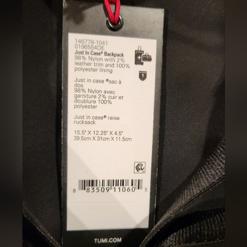 TUMI Just In Case Backpack - Picture 6 of 8